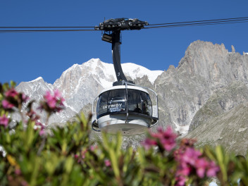 Skyway Mont-Blanc cable car summer