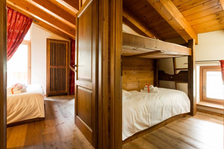 Residence Le Petit Coeur - Chambrette avec 2 lit simples superposés appartement L'Arcansiel